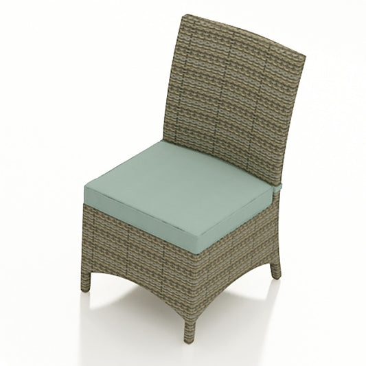 Dining chair in willow weave with Canvas Spa cushion