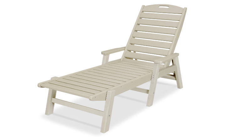 POLYWOOD Nautical Chaise with Arms - Stackable