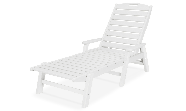 POLYWOOD Nautical Chaise with Arms - Stackable