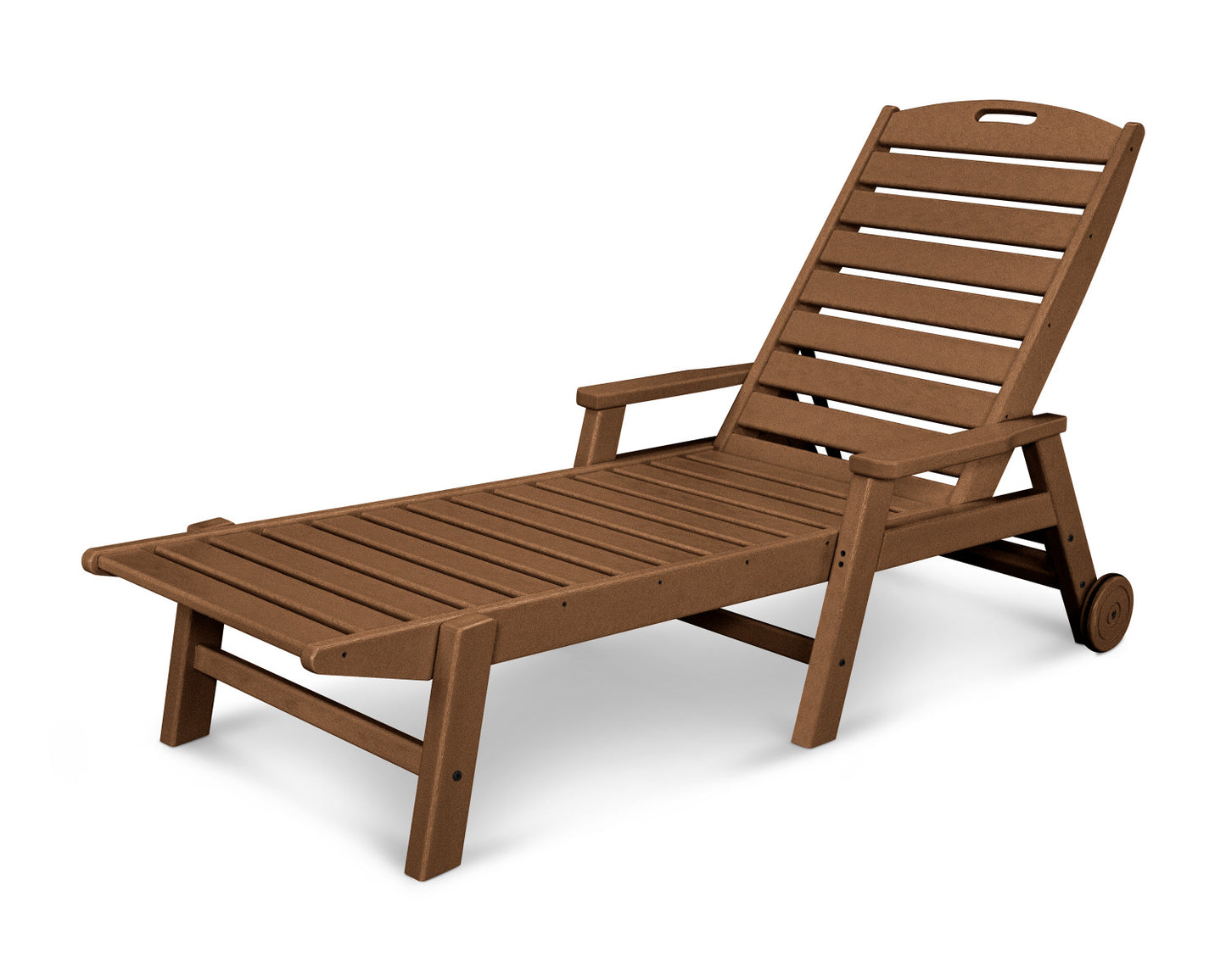 POLYWOOD Nautical Chaise with Arms & Wheels