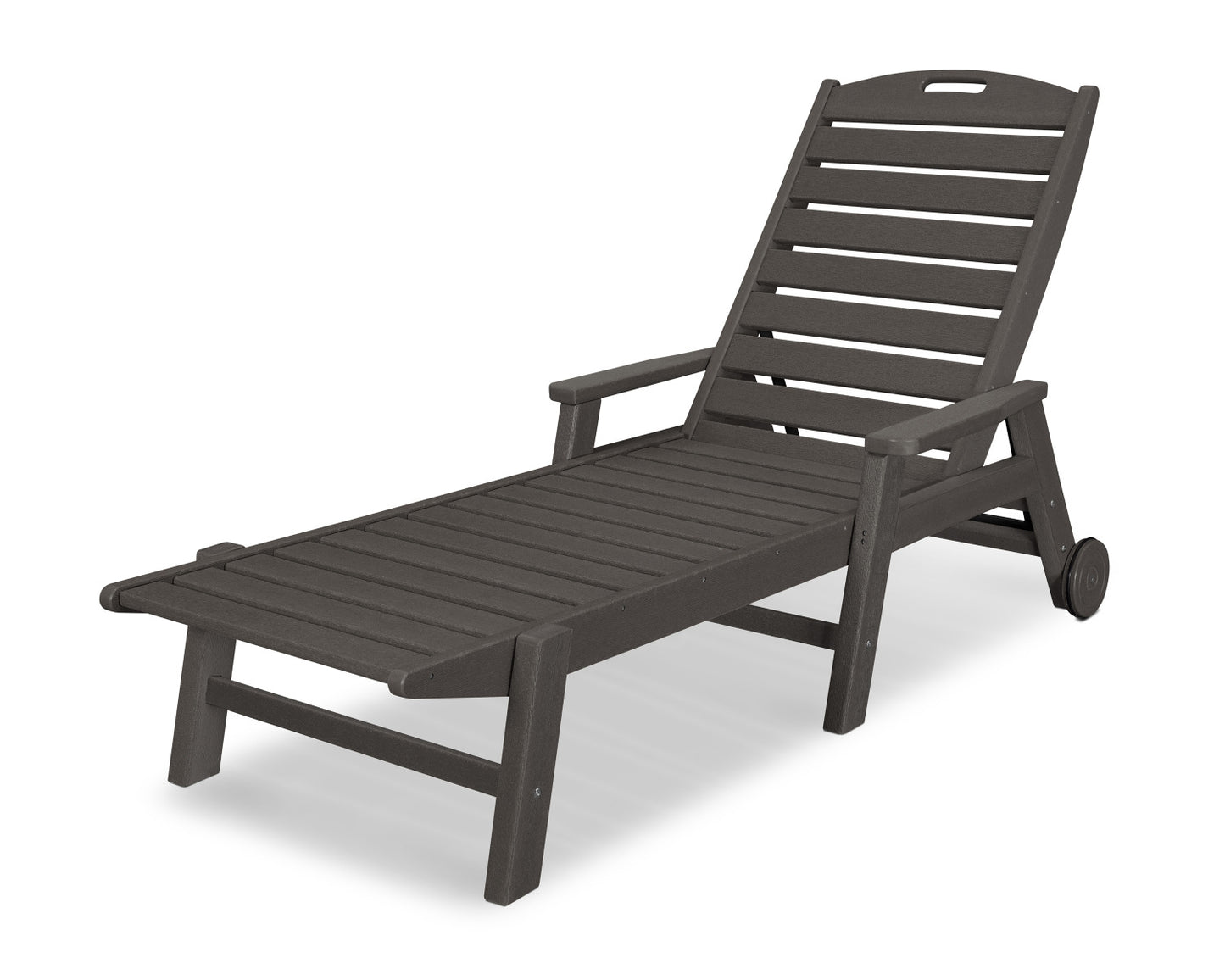 POLYWOOD Nautical Chaise with Arms & Wheels