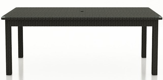 Cabo Wicker 84" Dining Table with glass top