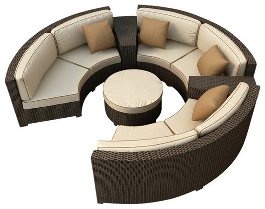 Malibu Curved Sectional Sofa | 6-Piece Set