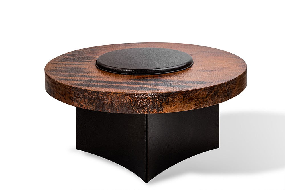 Oriflamme Gas Fire Table Hammered Copper Natural