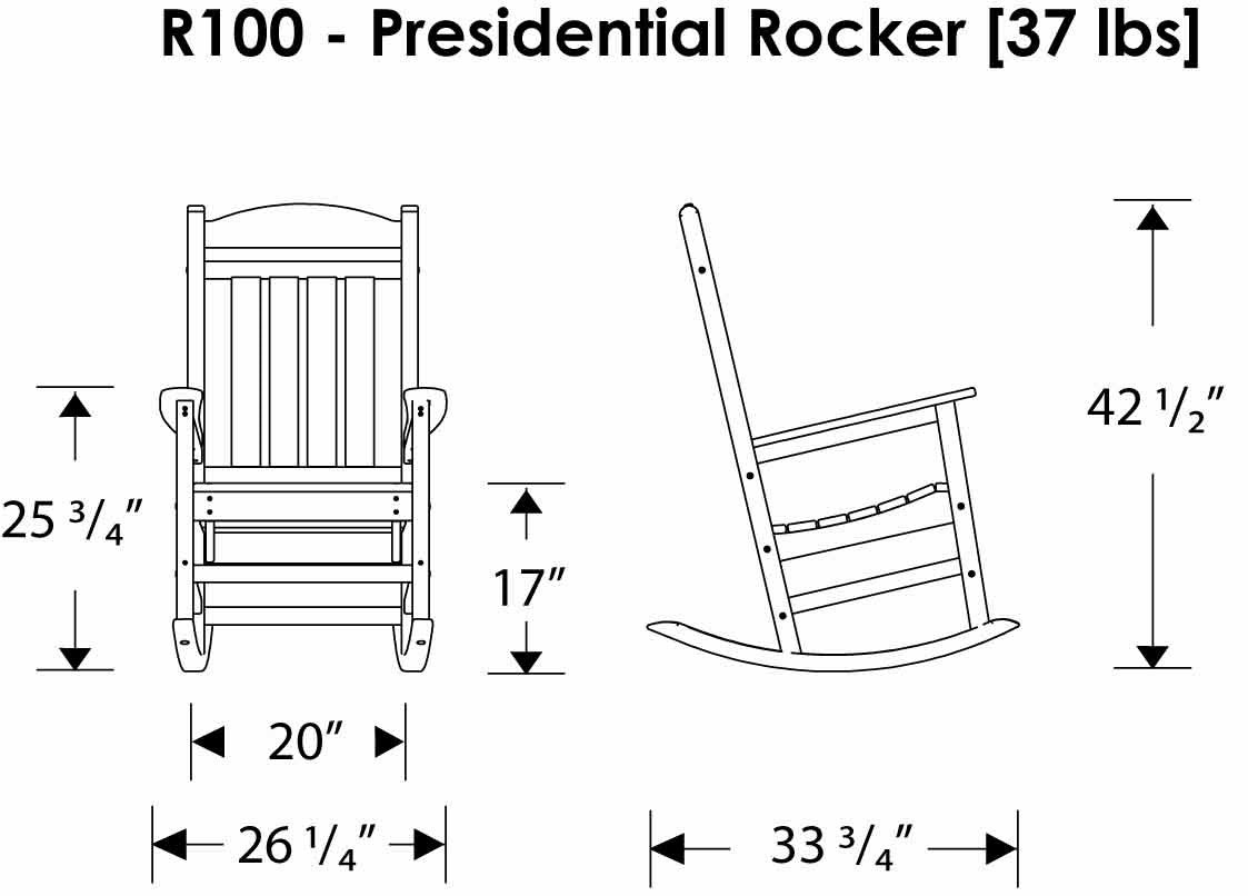 Jefferson Rocker Dimensions