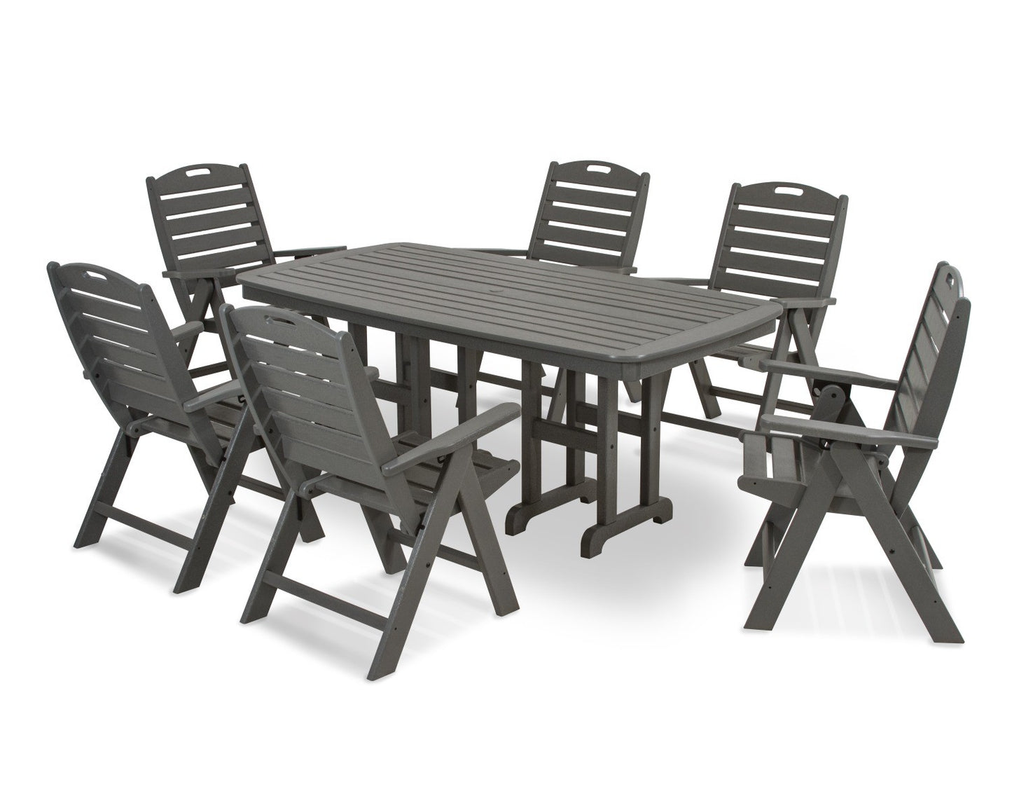 POLYWOOD Nautical 7-Piece Dining Set Set