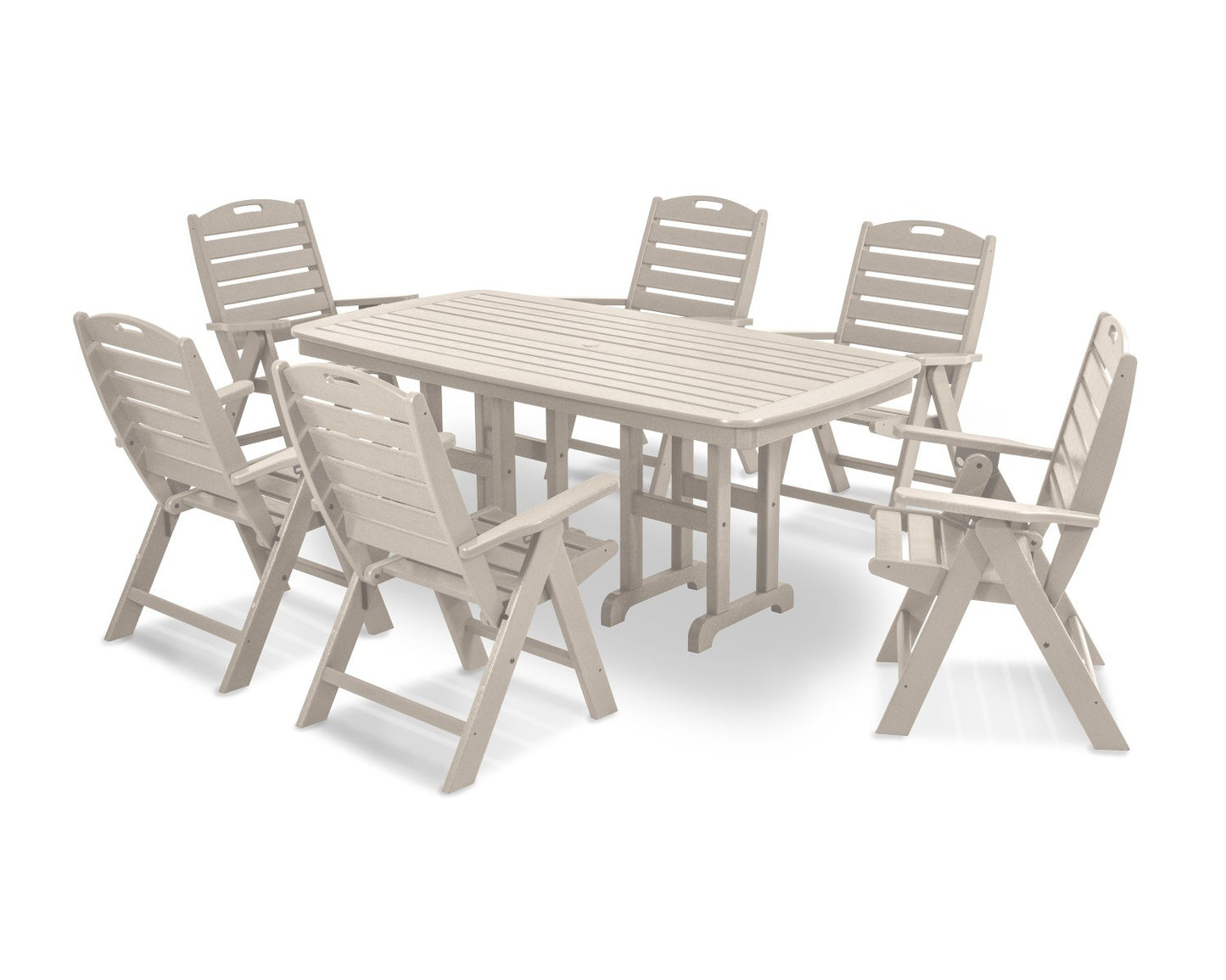 POLYWOOD Nautical 7-Piece Dining Set Set