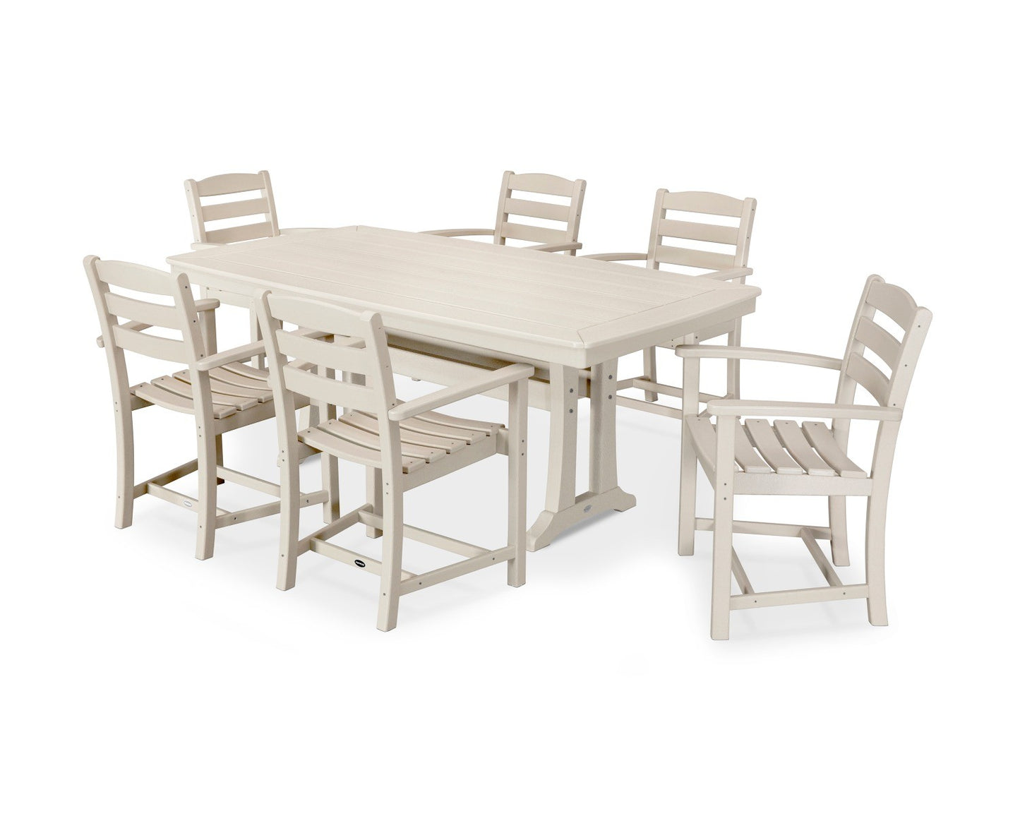 POLYWOOD 7 Piece La Casa Arm Chair Dining Set