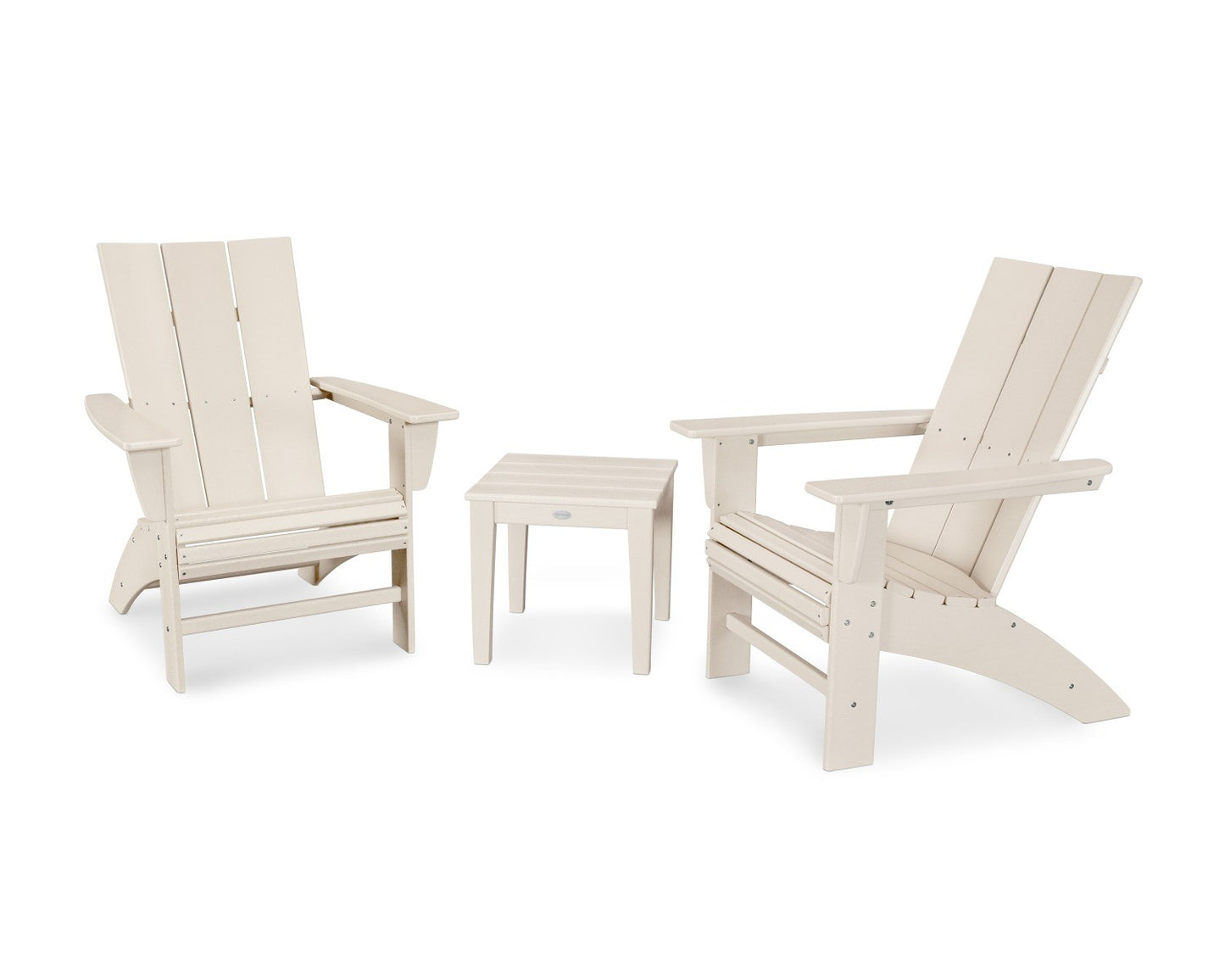POLYWOOD Modern 3-Piece Curveback Adirondack Set