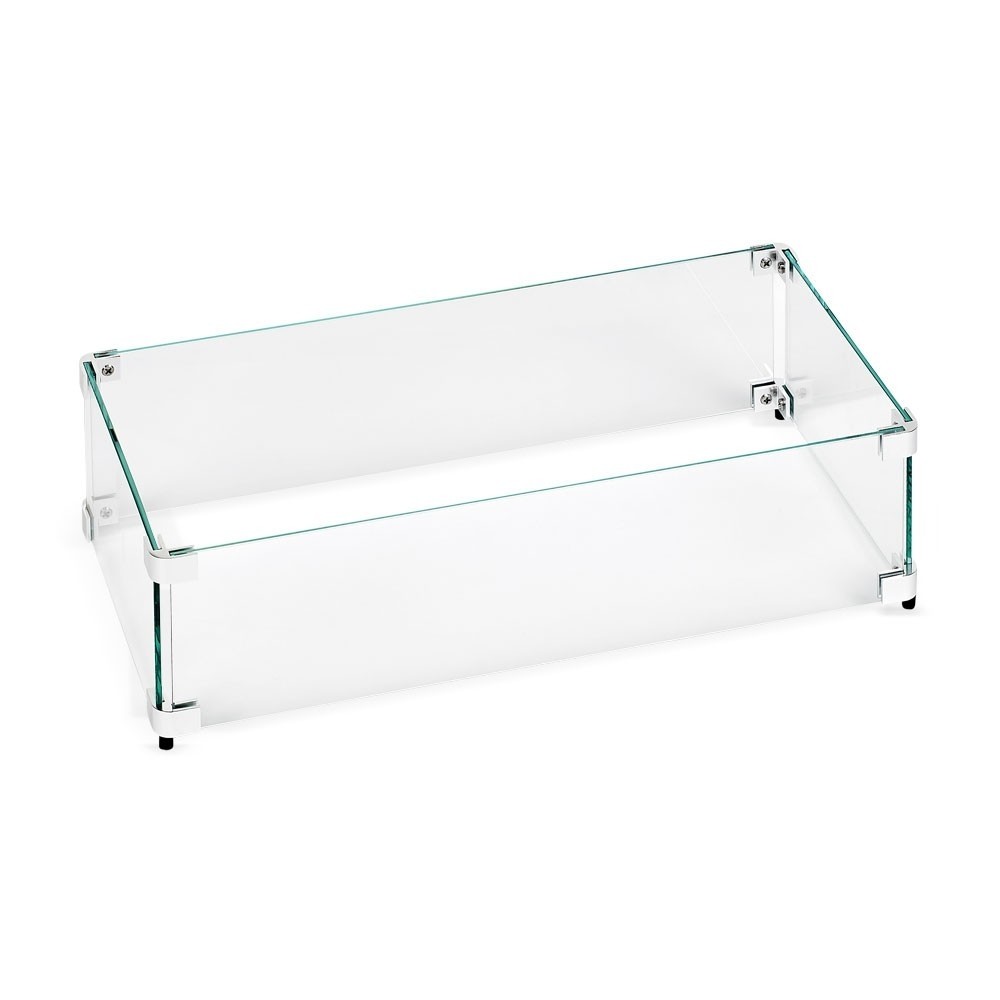 Rectangular Fire Table Fire Wind Guard 24 x 8