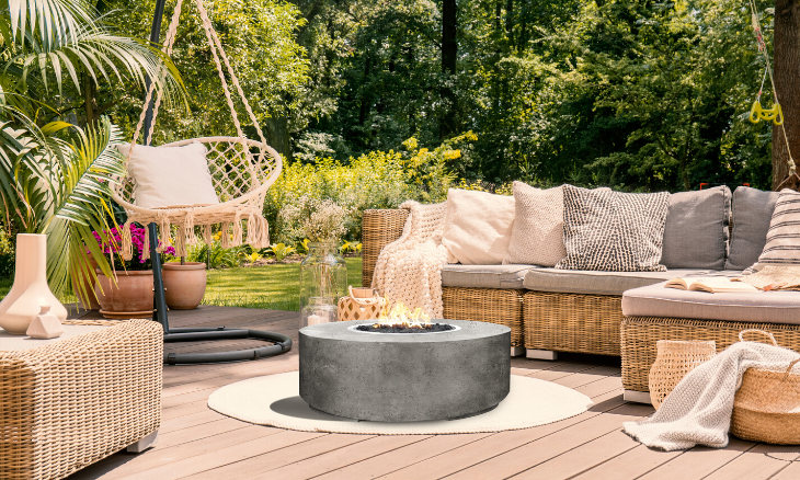 Prism Rotondo Concrete Fire Table