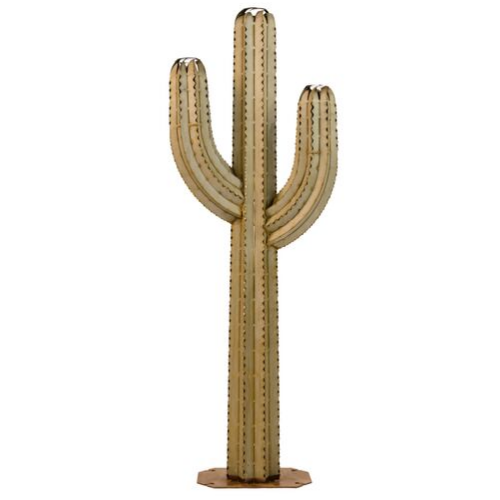 Outdoor Metal Saguaro Cactus Torch - 6.5 ft