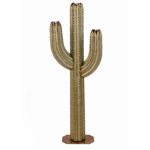 Outdoor Metal Saguaro Cactus Torch - 5 ft.