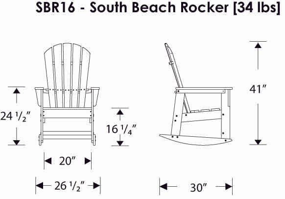 POLYWOOD South Beach Rocking Chair
