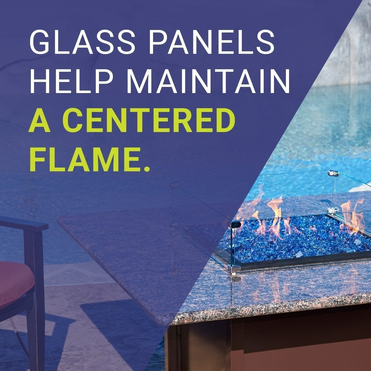 Square Wind Guard for Fire Table