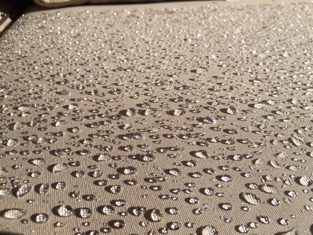 Sunbrella fabric is mildew and rain resistant