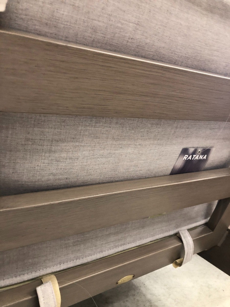 Taupe and hand brushed wood looking finish