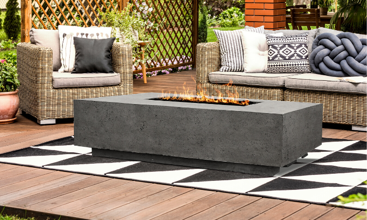 Prism Tavola 4 Concrete Fire Table