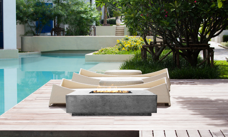 Prism Tavola 4 Concrete Fire Table