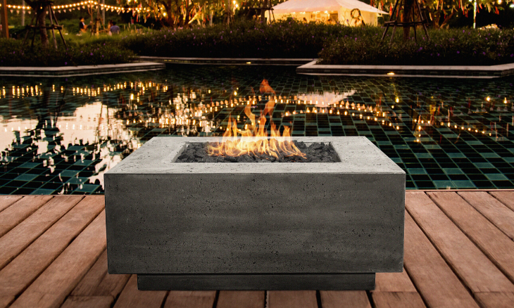 Prism Tavola 42 Concrete Fire Table
