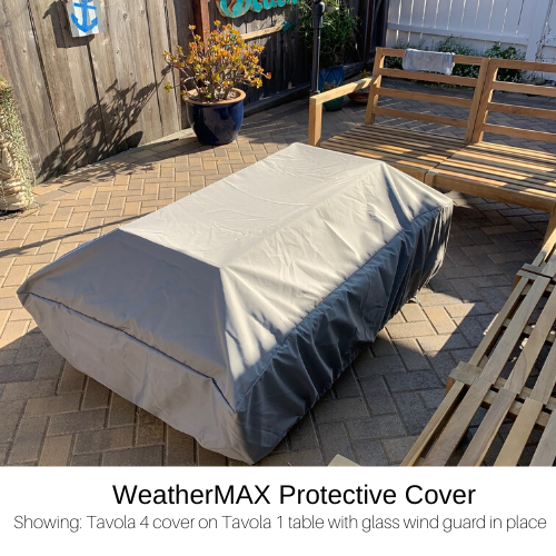 Tavola 1 Fire Table with Tavola 4 cover