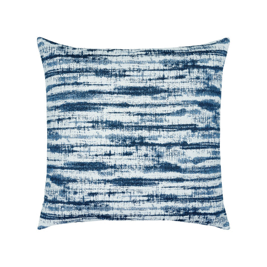 Elaine Smith Linear Indigo Outdoor Pillow 20" x 20"