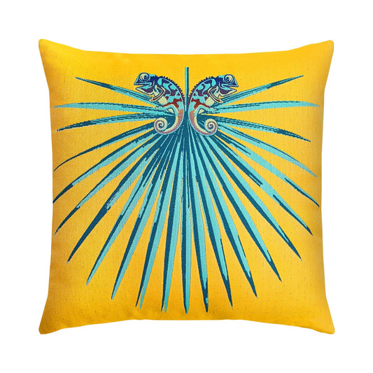 Elaine Smith Chameleon Lagoon Outdoor Pillow 22" x 22"