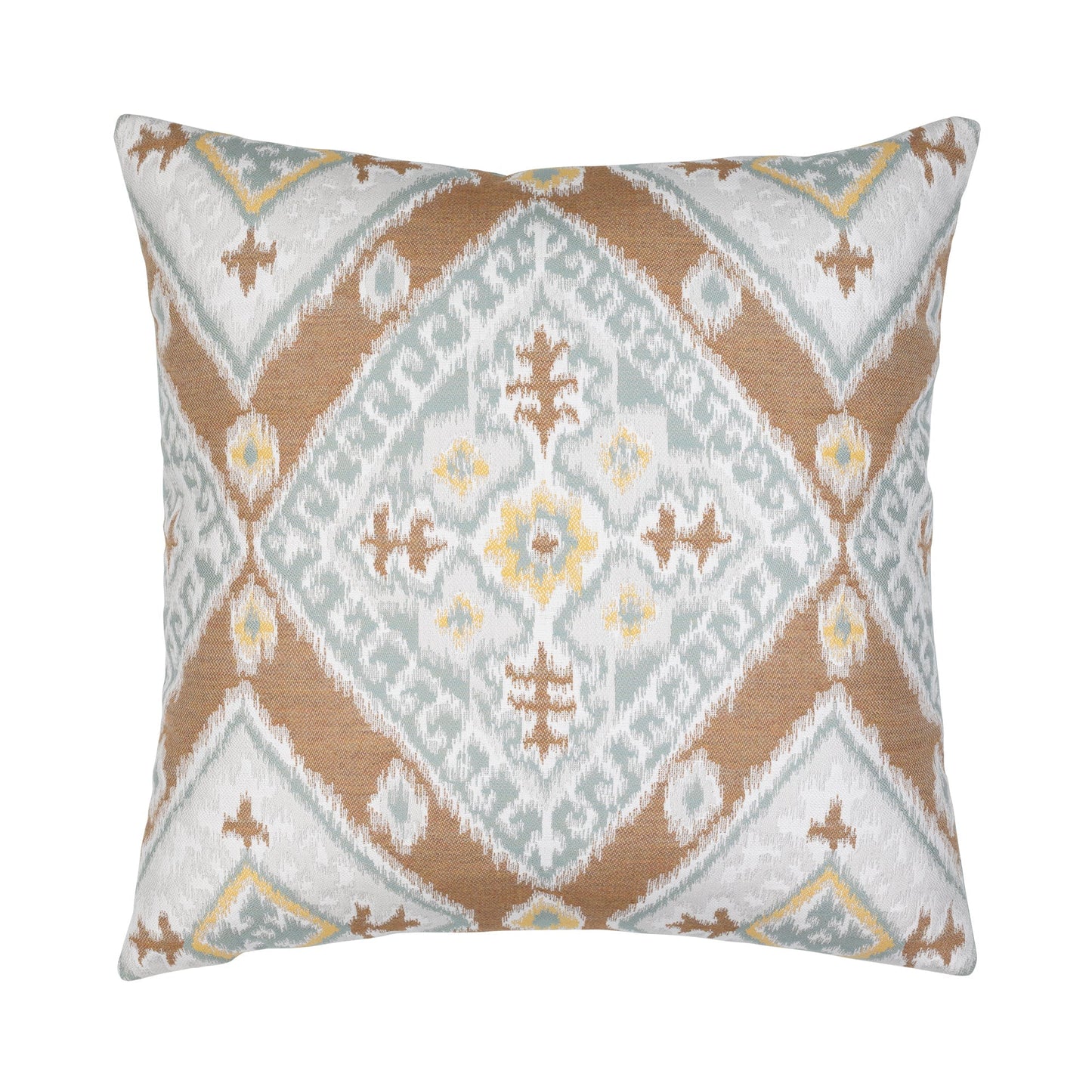 Elaine Smith Ikat Diamond Caramel Outdoor Pillow 22" x 22"