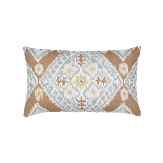 Elaine Smith Ikat Diamond Caramel Outdoor Pillow 12" x 20"