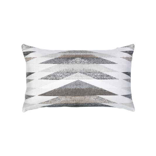 Elaine Smith Symmetry Grigio Outdoor Pillow 12" x 20"
