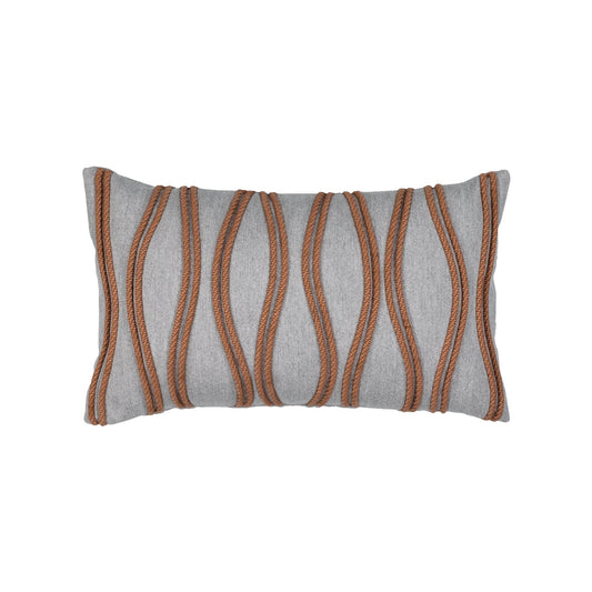 Elaine Smith Ripple Sienna Outdoor Pillow 12" x 20"