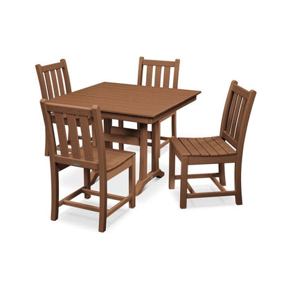 Traditional Garden 5-Piece Farmhouse Dining Set - Teak
