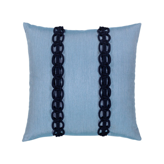 Elaine Smith Le Knot Ocean Outdoor Pillow 20" x 20"