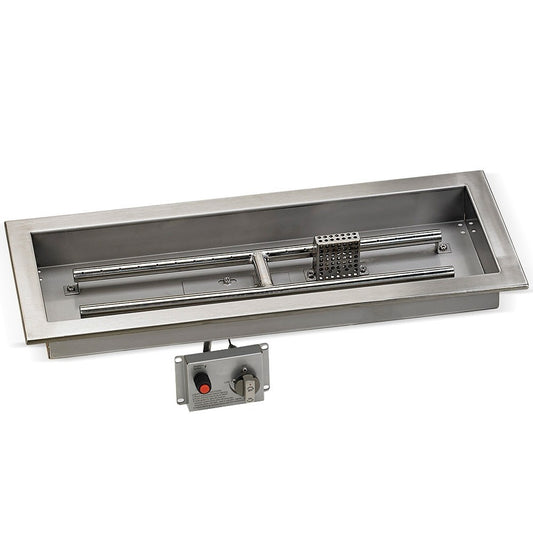 24" Stainless Steel Drop-in Fire Pit Kit