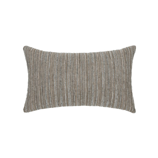 Elaine Smith Luxe Stripe Pewter Outdoor Pillow 12" x 20"