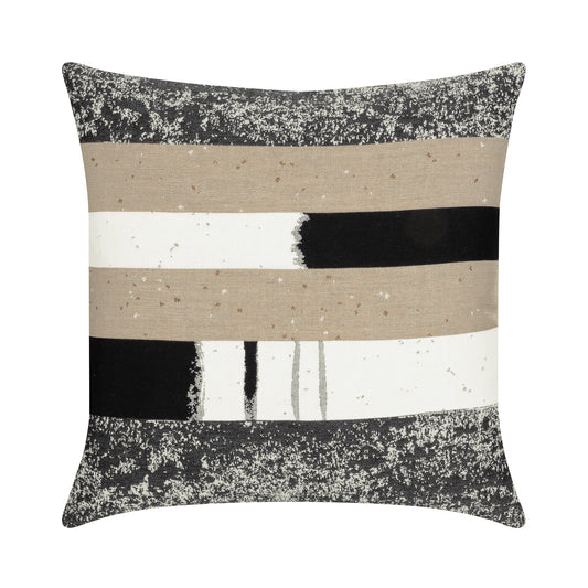 Elaine Smith Abstract Charcoal Outdoor Pillow 22" x 22"