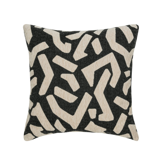 Elaine Smith Fascination Charcoal Outdoor Pillow 20" x 20"