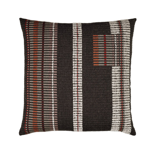 Elaine Smith Voyage Charcoal* Outdoor Pillow 22" x 22"