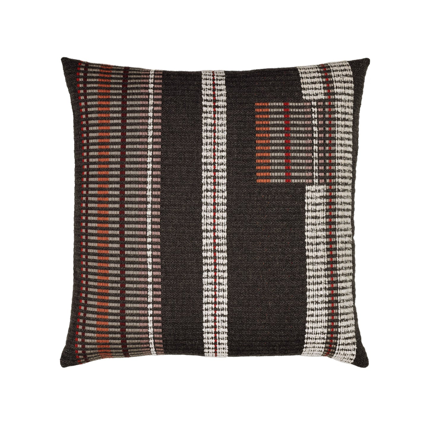 Elaine Smith Voyage Charcoal Outdoor Pillow 20" x 20"
