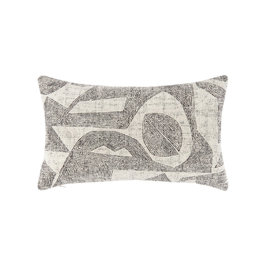 Elaine Smith Influence Ebony Outdoor Pillow 12" x 20"