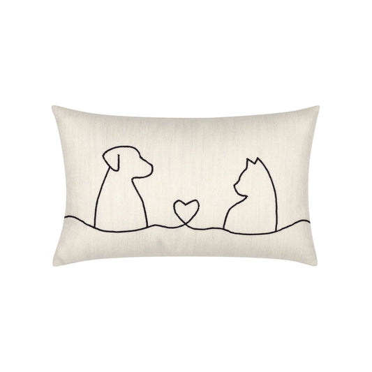 Elaine Smith Faithful Friends Outdoor Pillow 12" x 20"