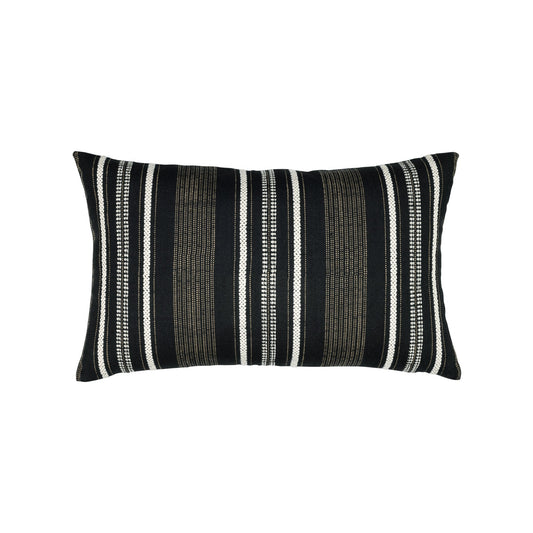 Elaine Smith Pathway Ebony Outdoor Pillow 12" x 20"
