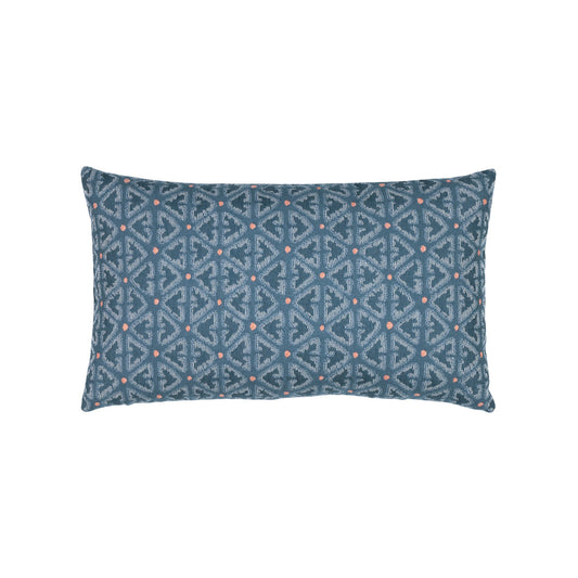 Elaine Smith Intricate Denim Outdoor Pillow 12" x 20"
