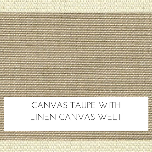 Canvas Taupe with Linen Welt