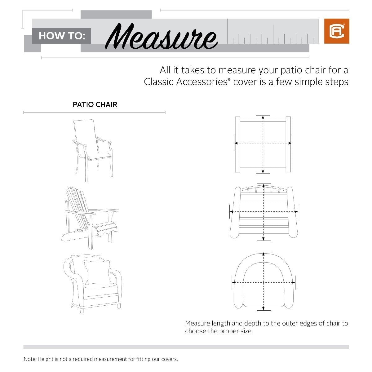 Bar Height Chair Rain Proof Outdoor Cover