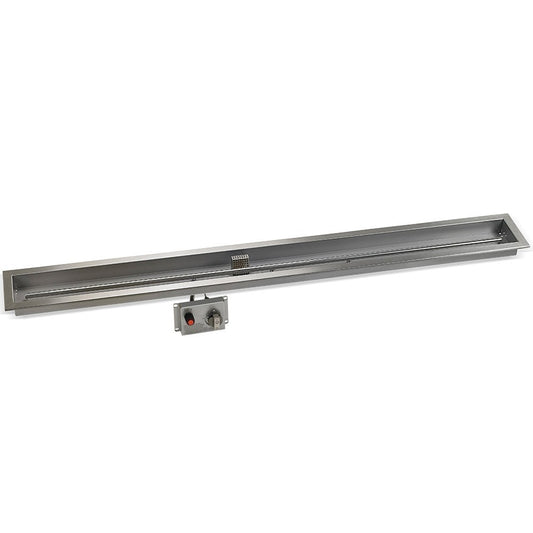 60" x 6" Stainless Steel Linear Drop-in Fire Pit Pan Kit