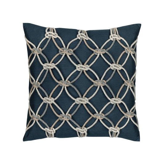 Elaine Smith Indigo Rope Outdoor Pillow 20" x 20"