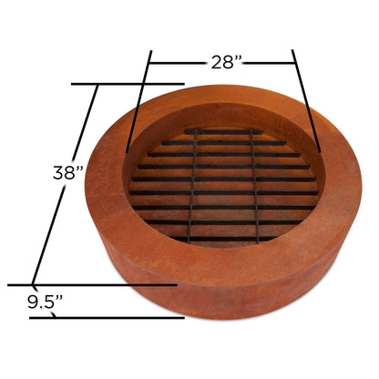 Real Flame Orbea Corten Fire Pit