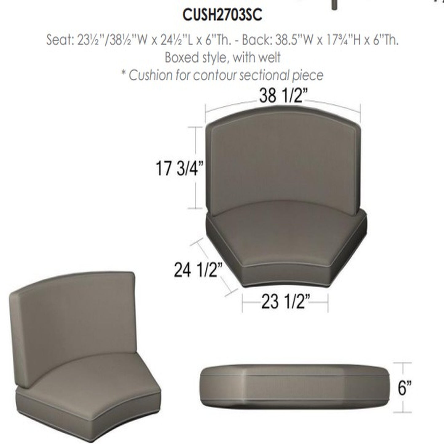 Cabo Curved Contour Sofa Replacement Cushions