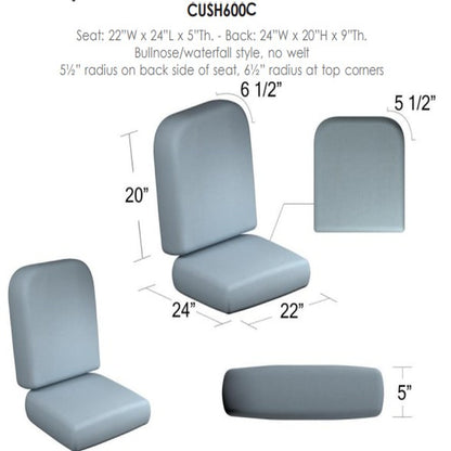 Charleston High Back Swivel Glider Replacement Cushions